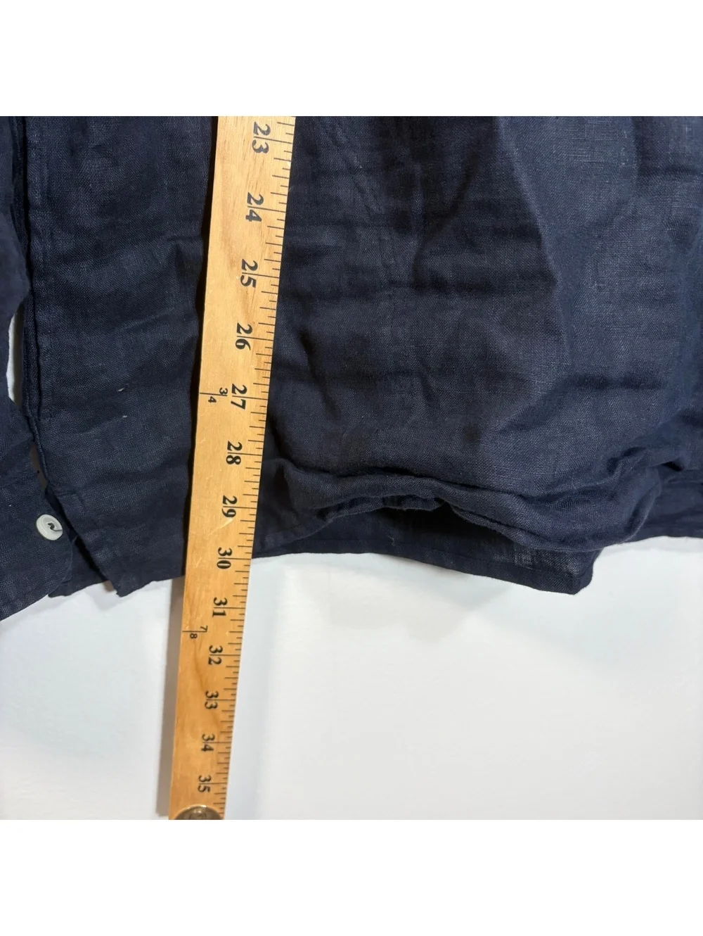 Zara Man Demin Couture Black 100% Linen Hooded Henley Long Sleeve Size Large 42